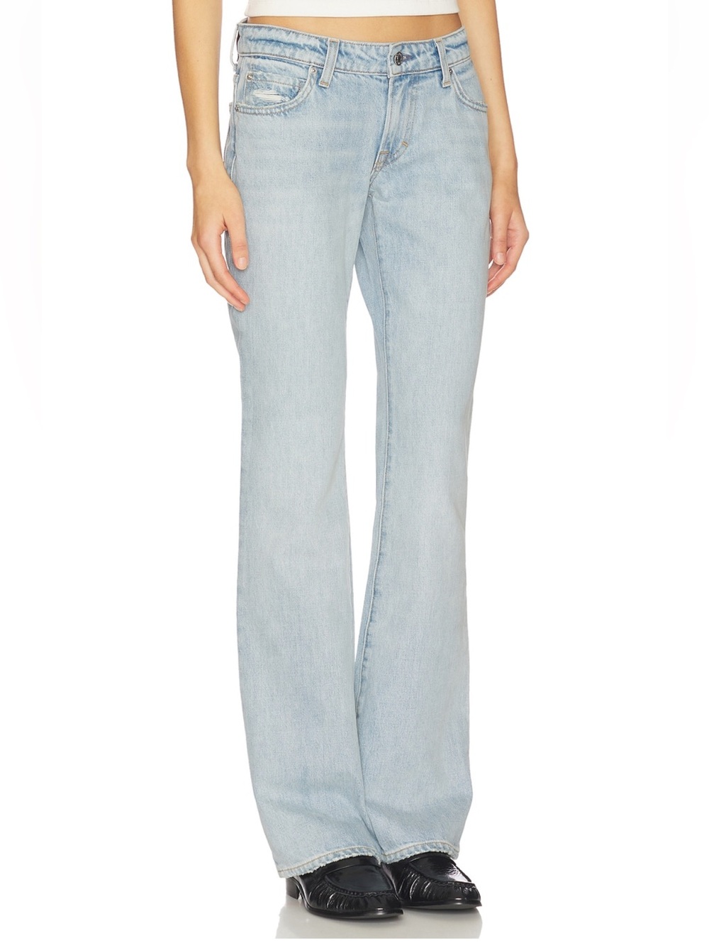 GRLFRND Serena Low Rise Slim Flare Jeans – Ocean Avenue - Picture 6 of 10